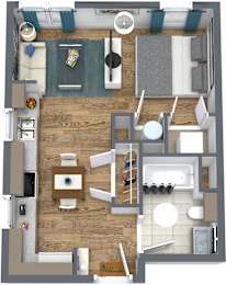 Floor Plan  Studio - 120% AMI