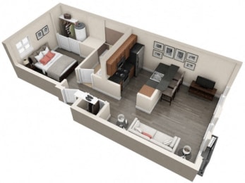  Floor Plan 1x1 A