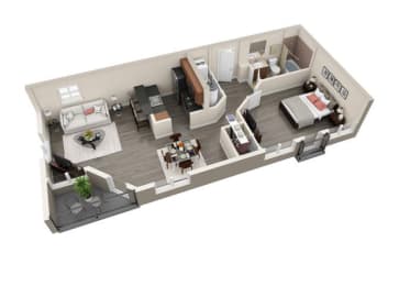  Floor Plan 1x1 D