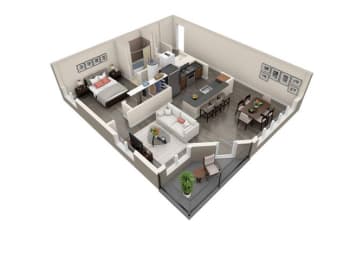  Floor Plan 1x1 E