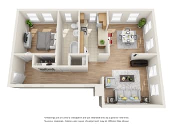 1 bed 1 bath A at The Packard, Connecticut, 06119