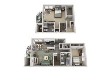 Floor plan at Parkridge Apartments, Lake Oswego, Oregon