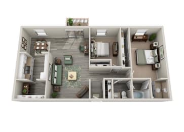 Floor plan at Parkridge Apartments, Lake Oswego, OR 97035