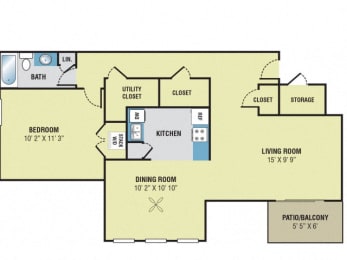 Park Meadows Apartments 1 Bedroom Floor Plan