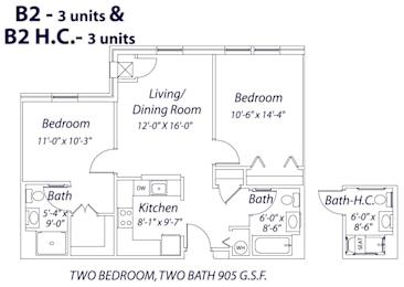  Floor Plan Two Bedroom