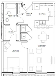  Floor Plan One Bedroom