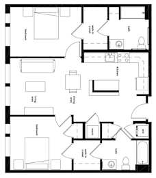 Metro Heights at Mondowmin offers spacious 2-bedroom homes with modern open floor plans, in-home washer and dryer, and stylish finishes throughout.