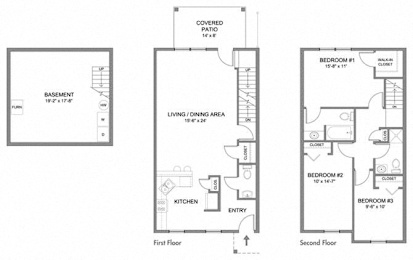 Floor Plan  3 Bedroom/2.5 Bath