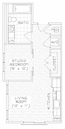A9 Floor Plan at Piazza on West Pine, Saint Louis, 63108