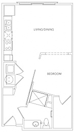Studio 1 bath at Encore at Forest Park Apartments, Missouri, 63110