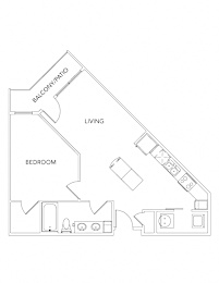 1 bed 1 bath A at Encore at Forest Park Apartments, Saint Louis, MO