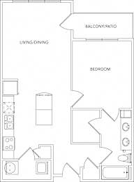 1 bed 1 bath B at Encore at Forest Park Apartments, Saint Louis, 63110