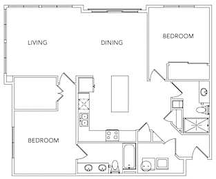 2 bed 2 bath at Encore at Forest Park Apartments, Saint Louis, Missouri