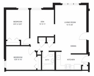 two bed one bath den oxford