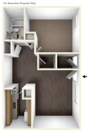 One Bedroom Floor Plan Chatham West Apartments