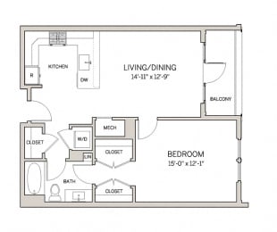 1 Bed 1 Bath A5 at AVE King of Prussia, Pennsylvania, 19406