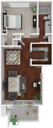 Parkside Apartments_San Anselmo CA_Floor Plan_The Solano_One Bedroom One Bathroom