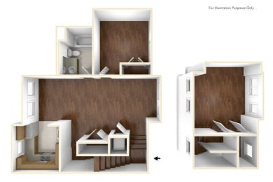 Two Bedroom Apartment Floor Plan A at The Anne M. Lynch Homes at Old Colony, South Boston, MA, 02127