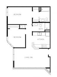  Floor Plan Legacy - 2 Bed, 2 Bath (F)