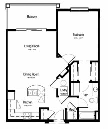 871sqft - 1 Bed, 1 Bath - Epoch