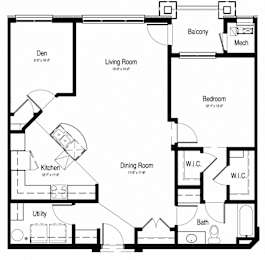 1160sqft - 1 Bed + Den, 1 Bath - Epoch
