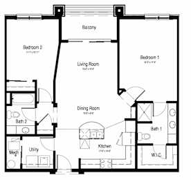 1185sqft - 2 Bed, 2 Bath - Epoch
