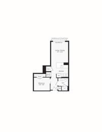  Floor Plan A01 One Bedroom One Bath