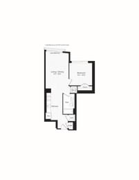 Floor Plan A02 One Bedroom One Bath