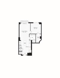  Floor Plan A03a One Bedroom One Bath
