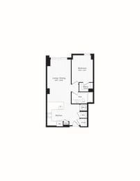  Floor Plan A04 One Bedroom One Bath
