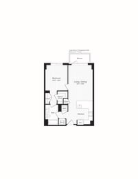  Floor Plan A05 One Bedroom One Bath