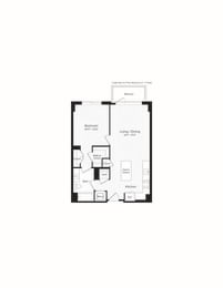  Floor Plan A05a One Bedroom One Bath