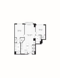  Floor Plan C01 Two Bedroom Two Bath