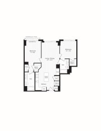  Floor Plan C01c Two Bedroom Two Bath