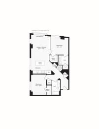  Floor Plan C02 Two Bedroom Two Bath
