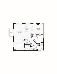  Floor Plan C07 Two Bedroom Two Bath