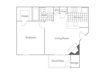 Ash Floorplan at The Summit Apartments, Memphis, TN