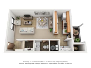 1100 sq.ft. Three Bed Two Bath Townhome