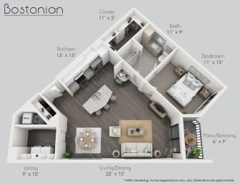 Bostonian Unit Floor Plan