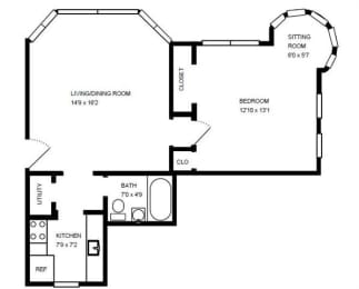  Floor Plan 1 X 1