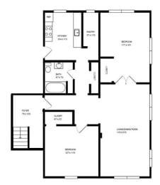  Floor Plan 2 X 1 B