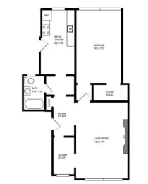  Floor Plan 1 BEDROOM DEN