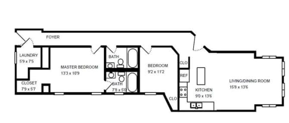  Floor Plan 2 BEDROOM