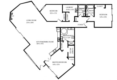  Floor Plan 1800 MIL 3 BED