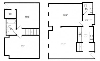 Floor Plan Two Bedroom - 3A
