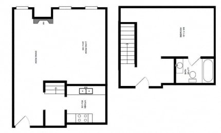  Floor Plan One Bedroom - 3C