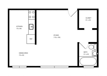  Floor Plan STUDIO