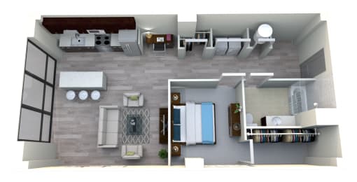 A10 1 bed 1 bath The Grand Luxury Apartments Historically known as Traders on Grand at The Grand, Kansas City, MO, 64106