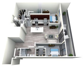The Grand downtowPenthouse Two Bedroom Two Bath KC 2 bed 2 bath Penthouse A  at The Grand, Kansas City, MO