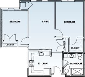  Floor Plan Two Bedroom - 2E